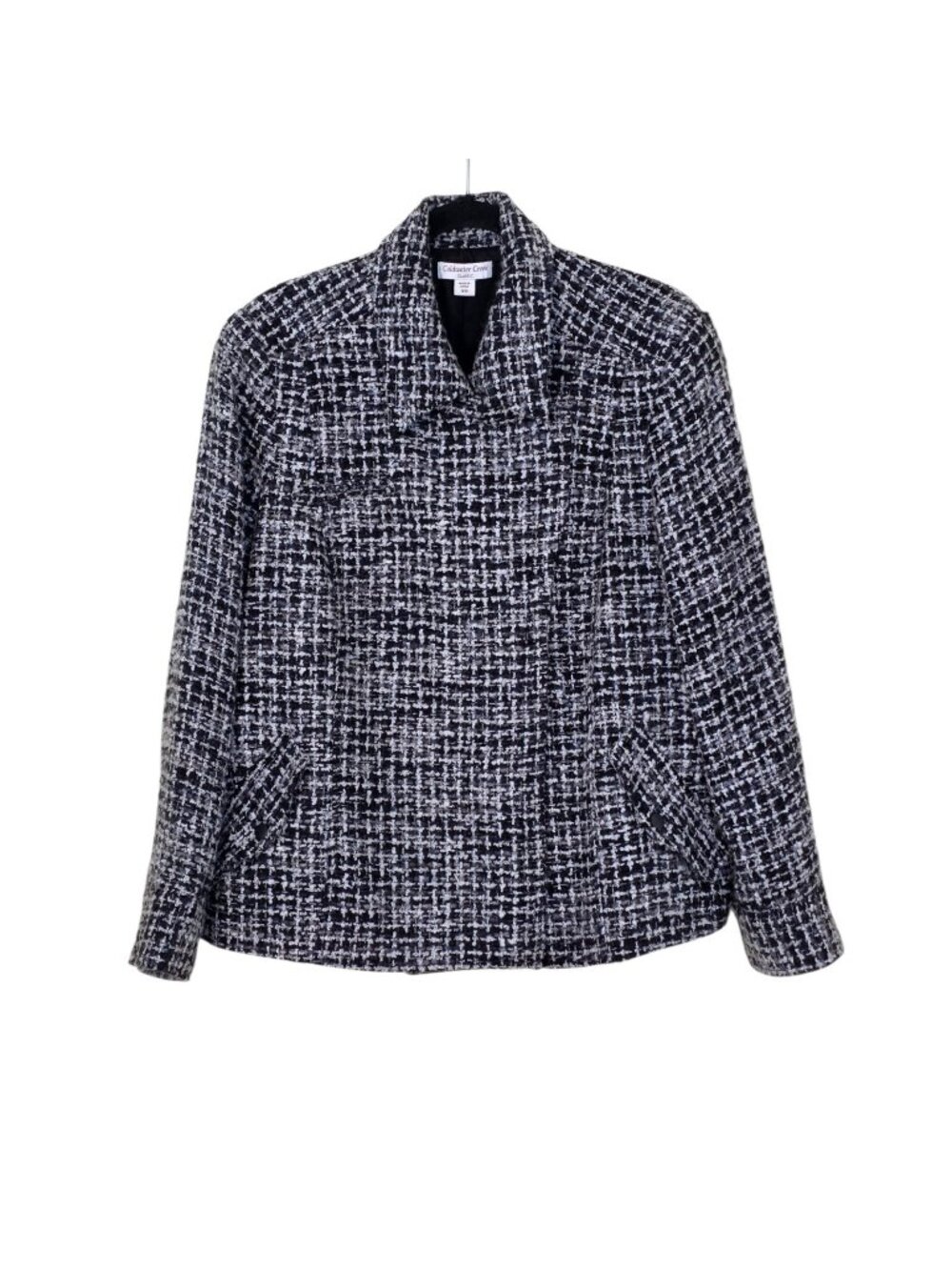 Coldwater Creek Tweed Moto Jacket Womens W18 Plus Size Classic Asymmetrical Edgy